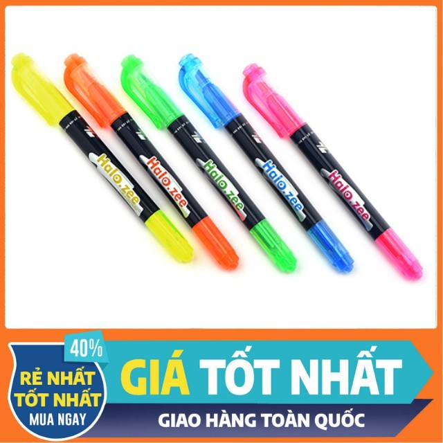 Bút Dạ Quang Thiên Long HL03- Bút Có 2 Đầu, Đầu Tròn, Đầu Dẹp,Thích Hợp Trên Nhiều Loại Giấy-Chính Hãng.