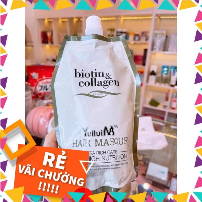 Hấp Ủ Tóc Biotin collagen siêu mềm mượt Gói 500ml