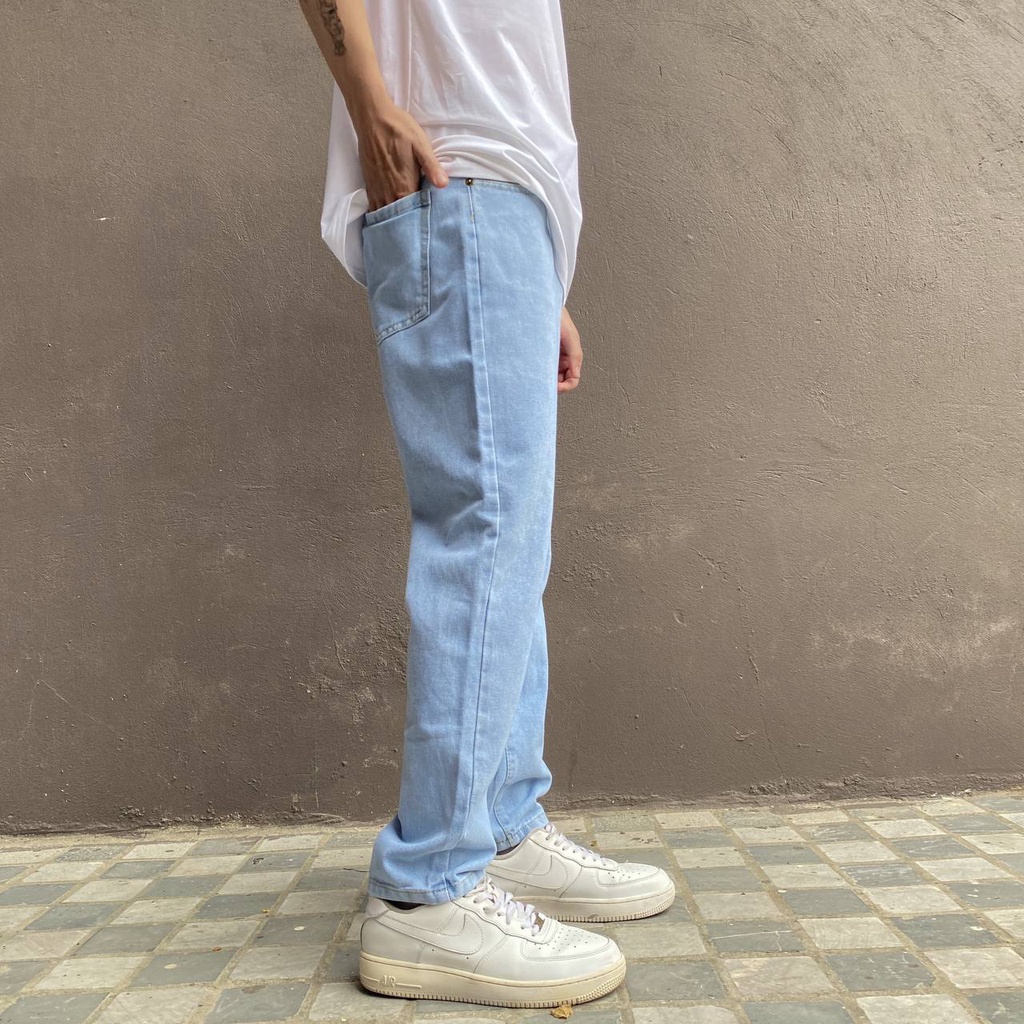 Quần jean nam baggy cạp cao BIGSIZE chất bò cao cấp dành cho người ngoại cỡ béo bụng có size lớn đến 120kg