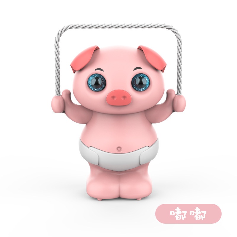 HYG Children's Light Music Cute Pet Dancing Electric Toy Wholesale Clap Your Hands To Wake Up Dumping Voice Control Skipping Piggy