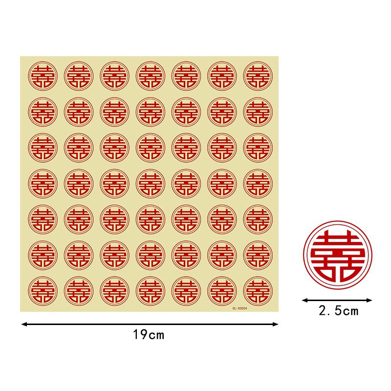 SONG HỶ DECAL DÁN TRÁI CÂY VÀ PHỤ KIỆN 50 CHỮ