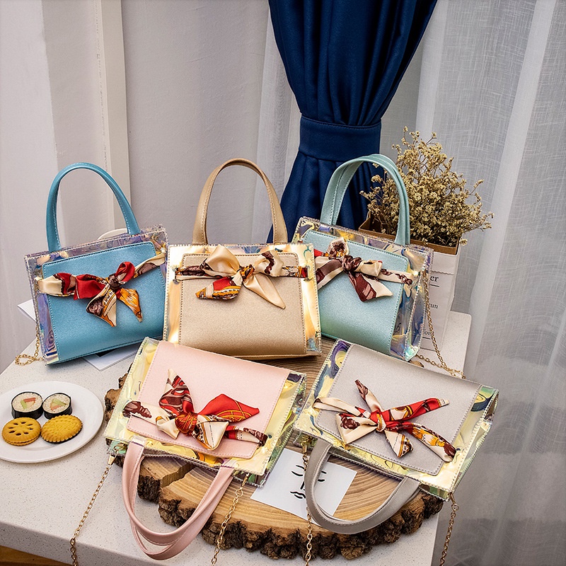 Túi xách IELGY đeo chéo vai đựng điện thoại di động phối lụa phong cách Hàn Quốc cho nữ