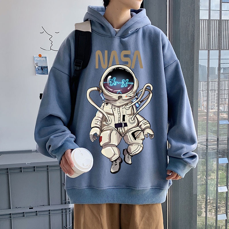 Áo hoodie sweater in hình phi hành gia thời trang xuân thu 2021 thịnh hành mới cho nam