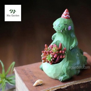Chậu trồng cây hình thú - khủng long bụng phệ