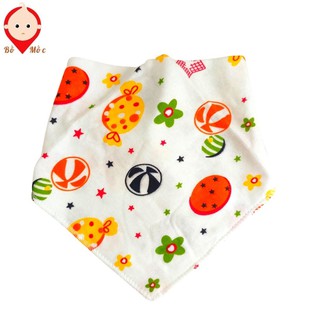 Khăn Yếm Tam Giác Chất Liệu Cotton 2 Lớp Mềm Mịn Cao Cấp Có Cúc Bấm Cho Bé Yêu - Shop Bố Mốc