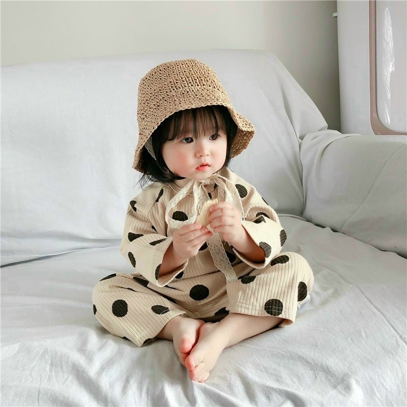 [MŨ] Mũ đi biển có dây điều chỉnh cho bé( vòng đầu 48cm)