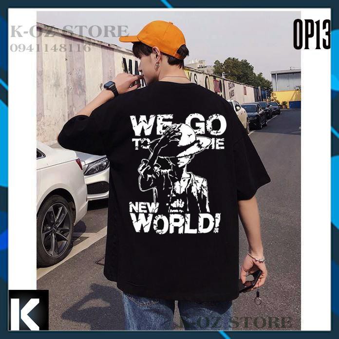 (SALE HOT) áo thun one piece OP13 OVERSIZE UNISEX ( Màu ĐEN)