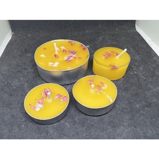 Nến Tealight sáp bơ hoa khô handmade