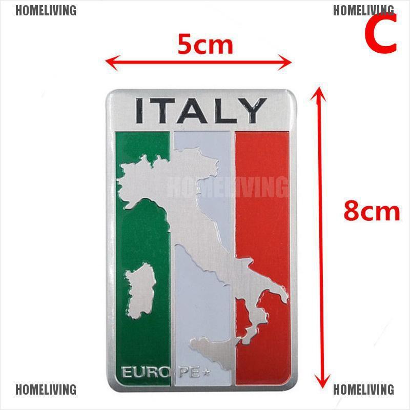 Miếng dán hình lá cờ Ý 3D độc đáo dùng trang trí xe hơi | BigBuy360 - bigbuy360.vn