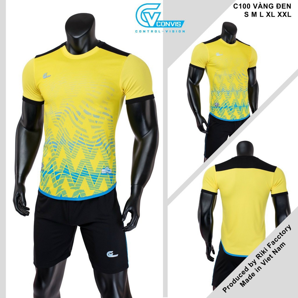 Áo bóng đá không logo Riki CONVIS-C100 vải mè cao cấp 6 màu