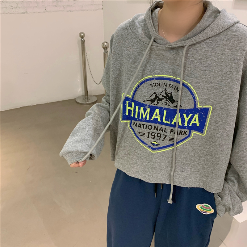 Áo Hoodie Tay Dài In Chữ Đơn Giản Thời Trang Trẻ Trung