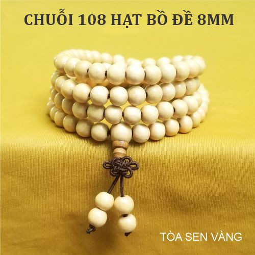 Vòng Chuỗi Hạt Gỗ Bồ Đề - Chuỗi 108 Hạt Quấn Đeo Tay Cổ Tay Nhiều Vòng