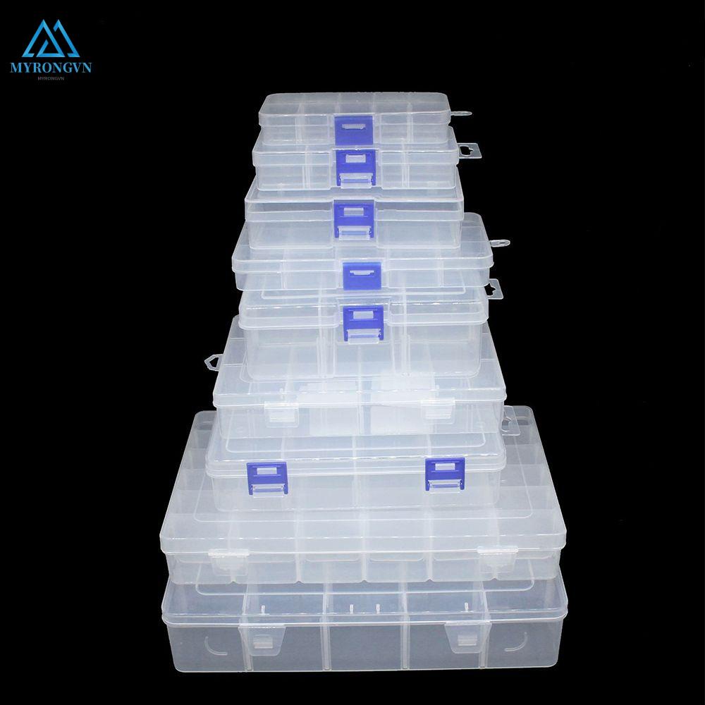 Hộp đựng thuốc / đồ câu cá bằng nhựa hình vuông tùy chỉnh tiện dụng thiết kế dạng ấn công tắc