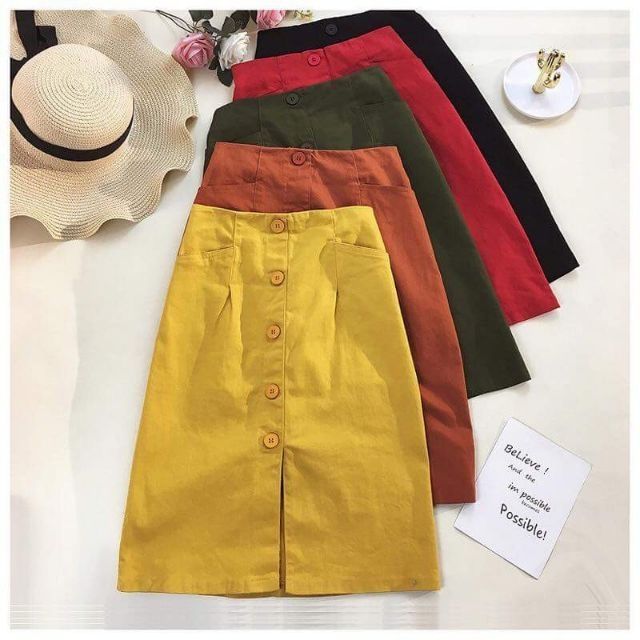 Chân váy kaki