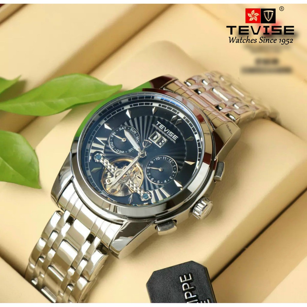Đồng hồ nam tự động Automatic, đồng hồ đeo tay nam chính hãng TEVISE máy cơ cao cấp, chạy cả đời không cần pin, cực sang
