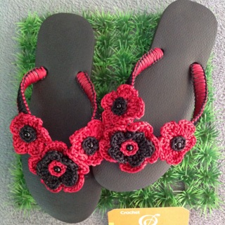 Dép kẹo hoa handmade