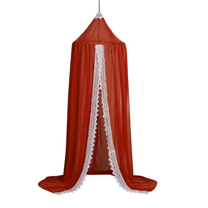 Mùng Chống Muỗi Phối Ren Tròn Phong Cách Công Chúa Dành Cho Giường Ngủ Em Bé