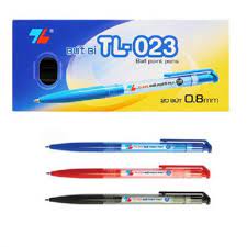 Hộp 20 bút bi thiên long ngòi 0.8mm TL023 - màu đen/đỏ/xanh - văn phòng phẩm HOKAMI STORE