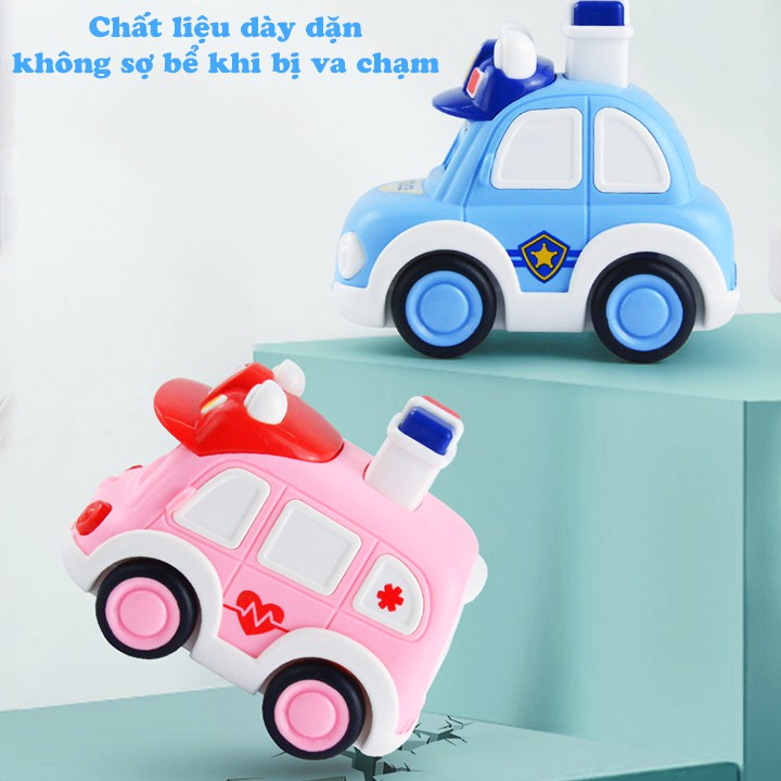 Xe ô tô đồ chơi cho bé, xe đồ chơi cho bé chạy cót bằng nhựa nguyên sinh ABS bấm nút thay đổi cảm xúc Baby-S - SDC058