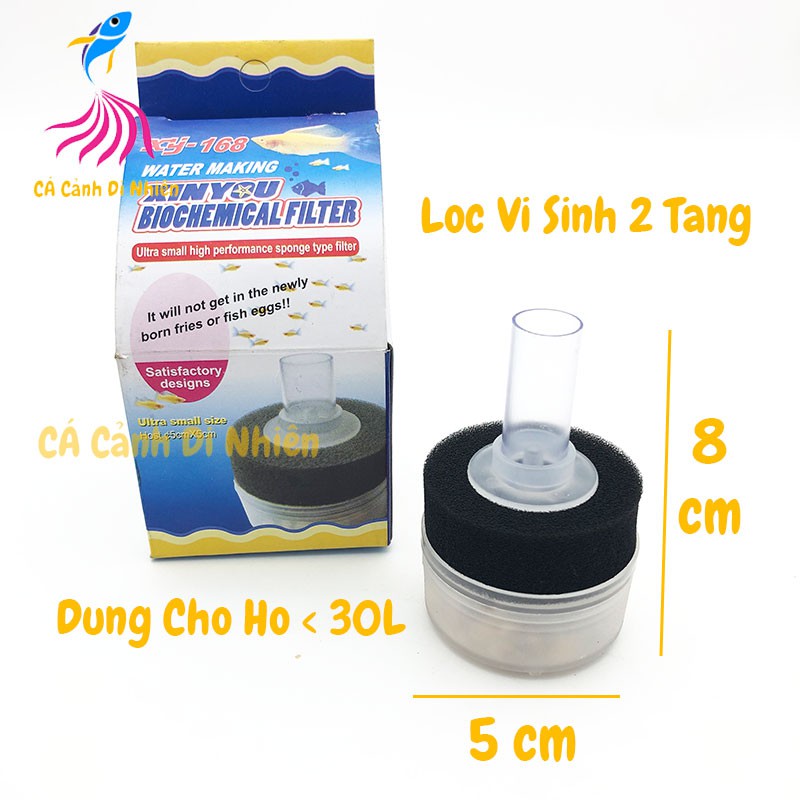 Lọc sủi vi sinh Mini 2 tầng Xy-168 cho hồ cá cảnh xy168