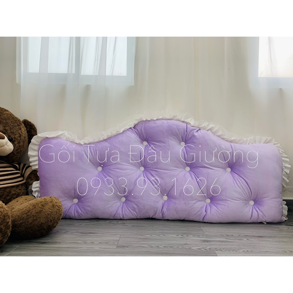 Tựa Đầu Giuờng Trang Trí Phòng Ngủ - Mẫu Hoàng Gia - Màu Tím - Size 80x1m6