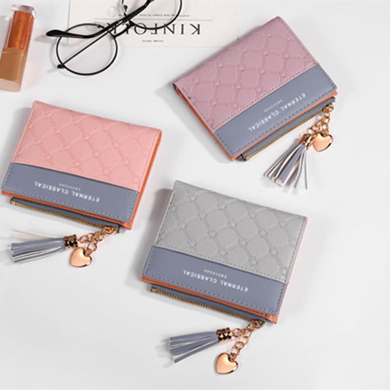 Ví Da Pu Pierreloues Đựng Thẻ Phối Tua Rua Thời Trang Thanh Lịch Cho Nữ