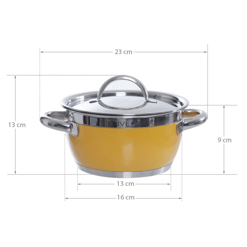 Nồi Inox 3 đáy Fivestar  16cm, 20cm, 24cm