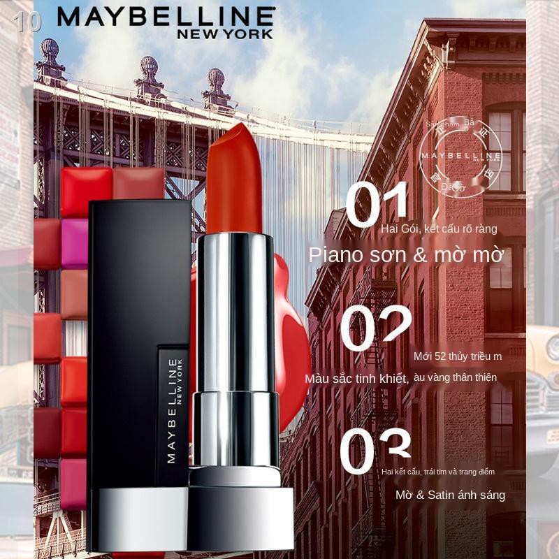 Maybelline Lipstick Women s Chính hãng Matte Chất son lì không dễ phai, thấm nước và lâu trôi màu đỏ ròng. cùng đ