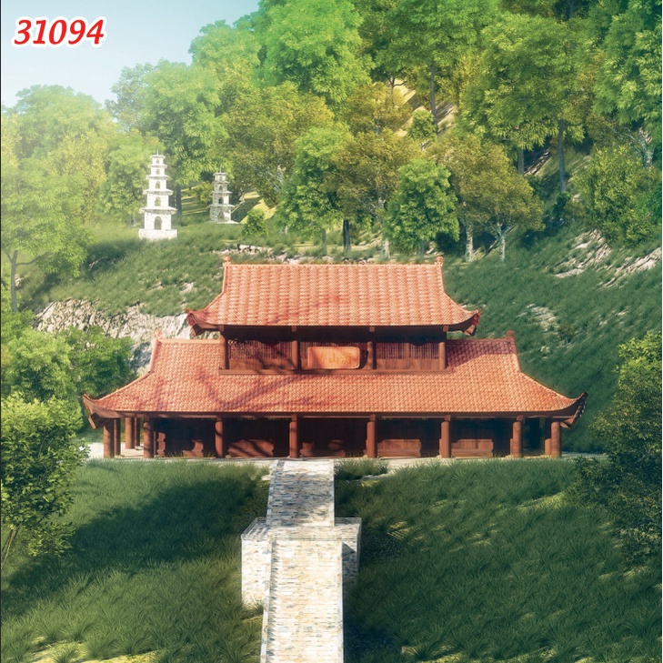 Tranh dán tường phong cách phong cách Hà Nội xưa bản trang trí Cửa Hàng 3D tặng keo và dụng cụ dán