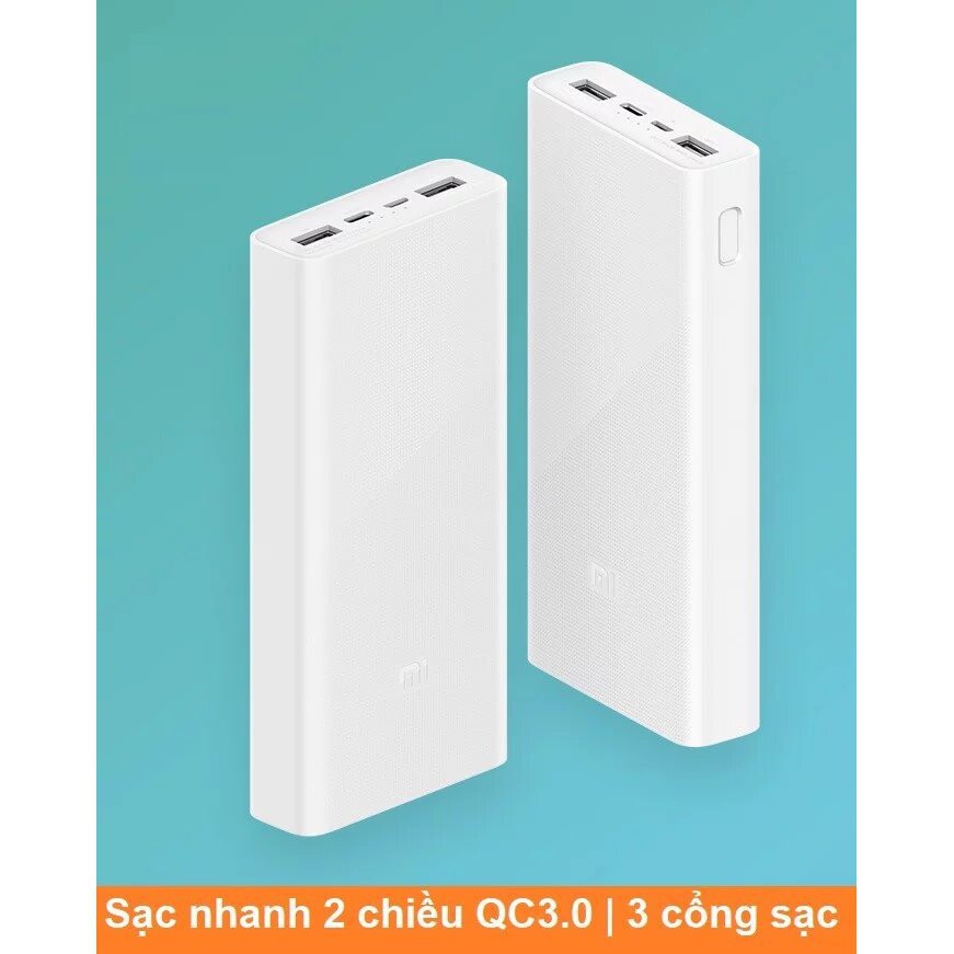 Sạc Dự Phòng Xiaomi Gen 3 20000mAh - Chính Hãng - Hỗ Trợ Sạc Nhanh 2 Chiều QC 3.0 18W