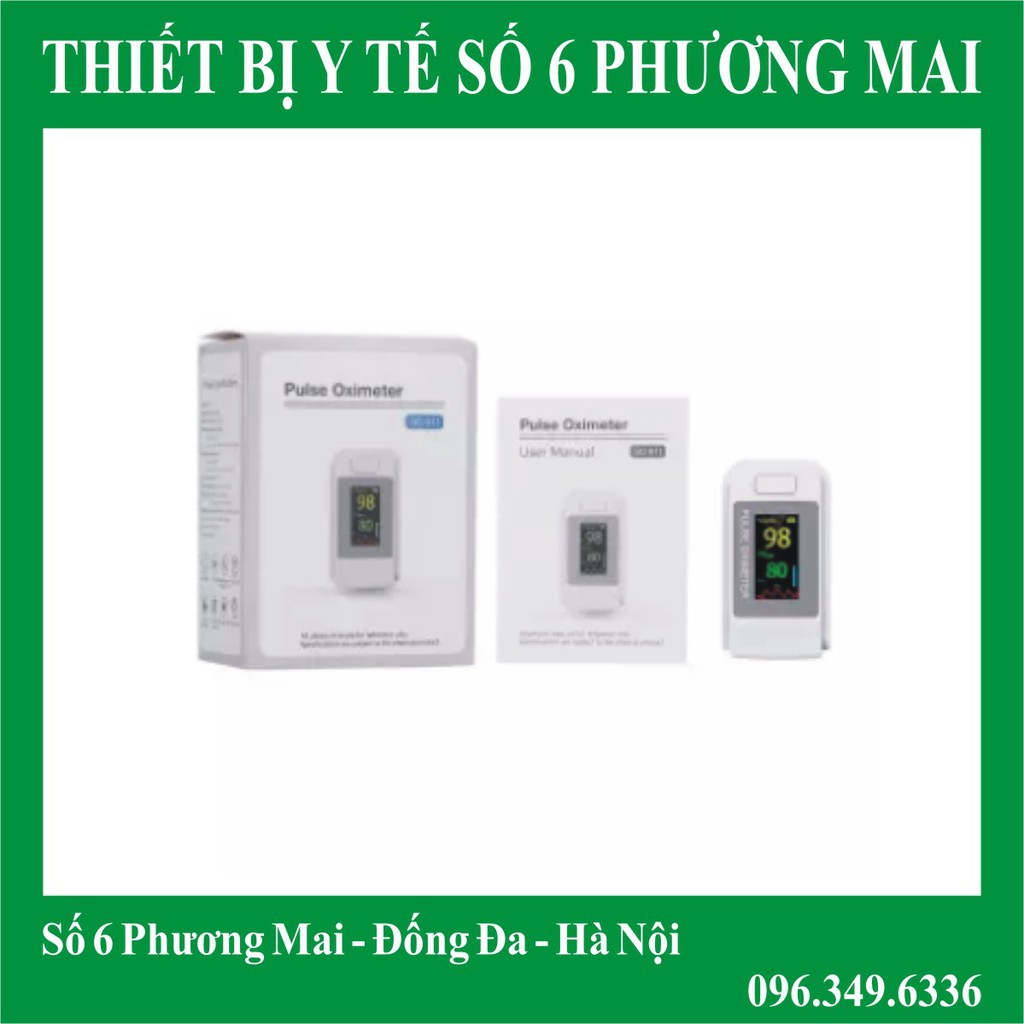 (BH 06 THÁNG) Máy đo nồng độ oxy trong máu và nhịp tim SPO2 người lớn màn hình màu xoay 4 chiều