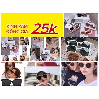 KÍNH RÂM ĐÔI NAM NỮ ĐỒNG GIÁ 25k kính mát măt mèo chống nắng phong cách trẻ trung