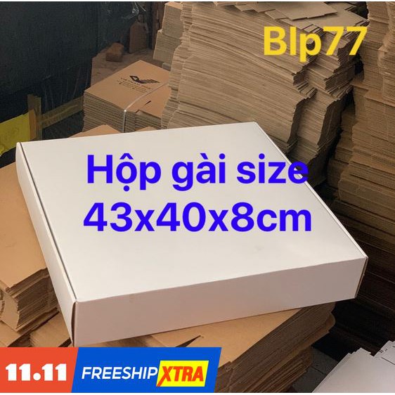 Freeship - 05 hộp carton nắp gài 43x40x8cm