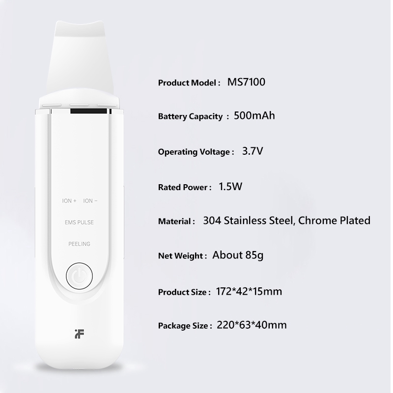 Máy rửa mặt Xiaomi làm sạch mụn đầu đen bằng sóng siêu âm