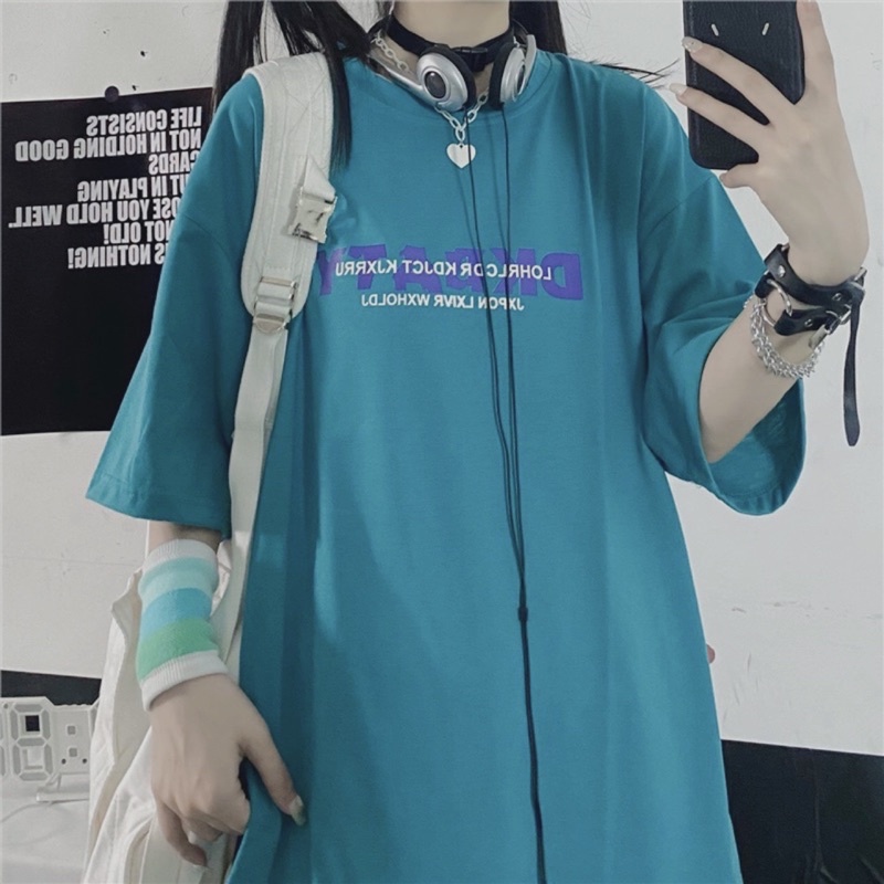 Áo thun tay lỡ nam nữ, áo phông unisex chất cotton form rộng in hình DK