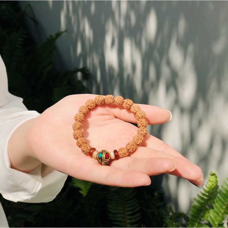 Vòng đeo tay hạt Bồ Đề Kim Cang mix charm Inlay Tây Tạng - Bình An tăng trưởng sức mạnh, may mắn thuận lợi