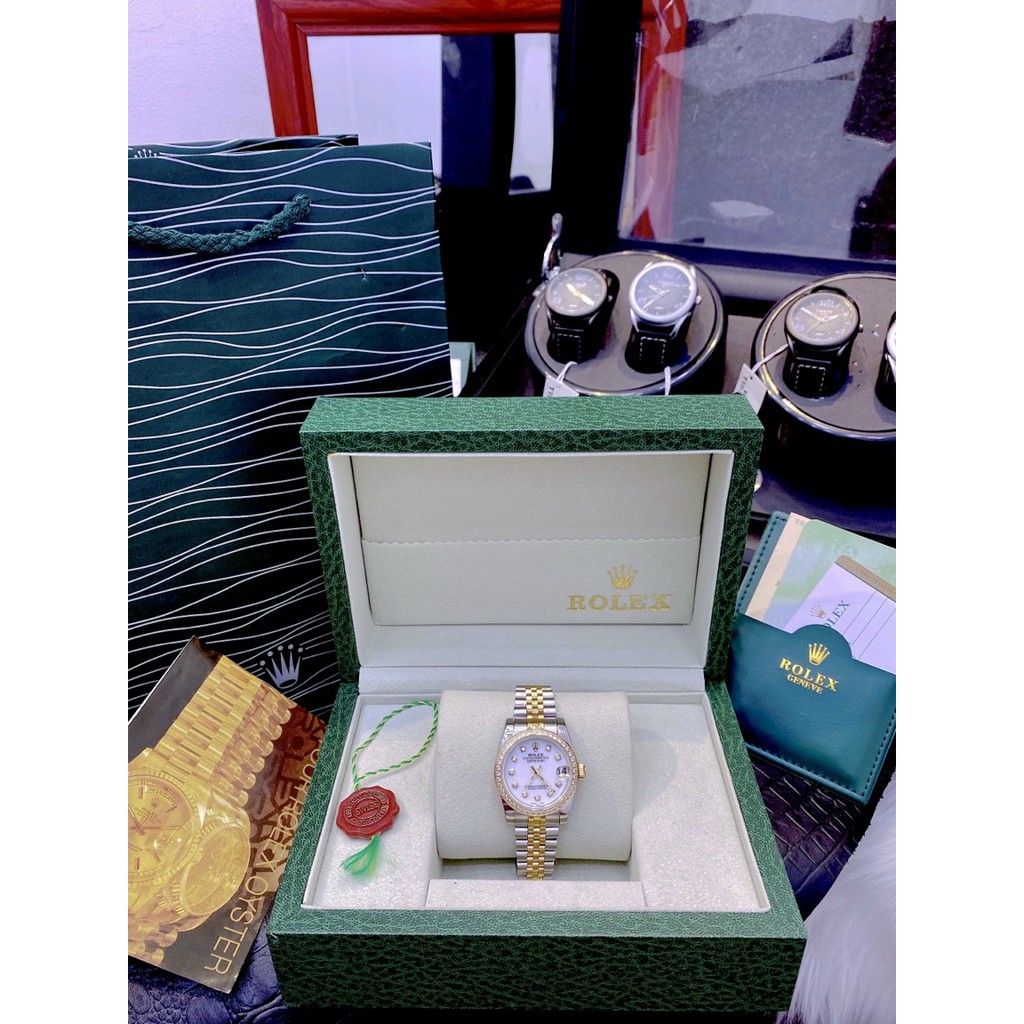 Đồng hồ ROLEX chính hãng full box, đồng hồ đeo tay nữ cao cấp, siêu sang chảnh, thiết kế mặt hồng mới nhất siêu hot