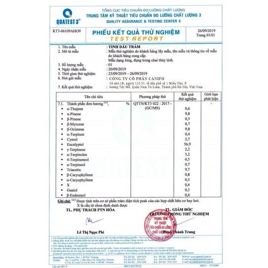 Tinh Dầu TRÀM GIÓ Canifo nguyên chất, chai 1 lít, Khử Trùng, Phòng Ho, Cảm Cúm, Thơm Phòng