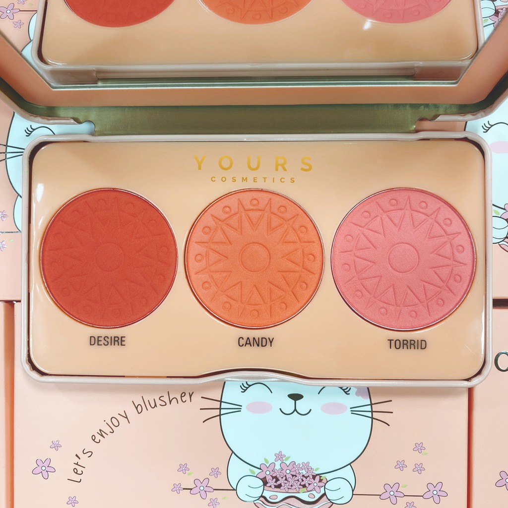 [Auth Thái] Phấn Má Hồng Odbo Tông Cam Đào Không Nhũ 3 Ô Enjoy Blusher OD1-103 No.02 | BigBuy360 - bigbuy360.vn