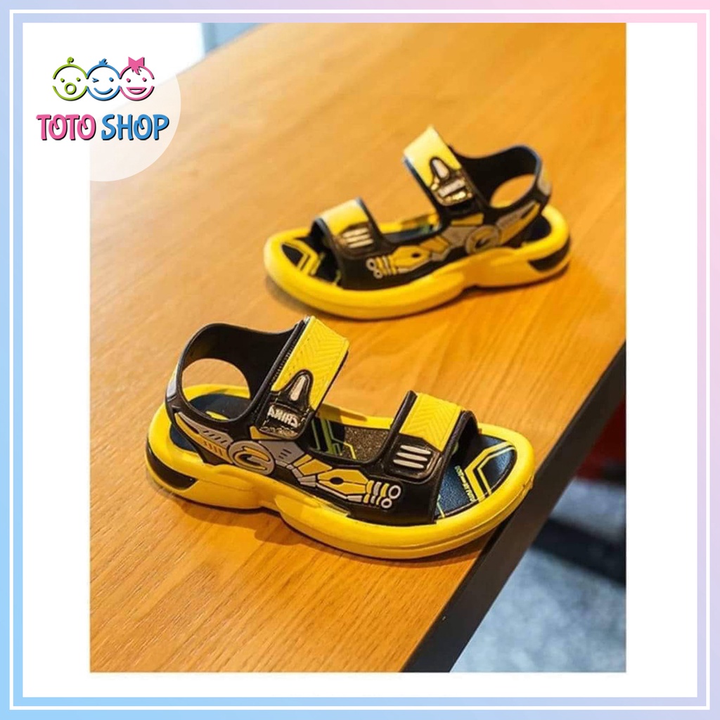 Dép sandal quai hậu hè cho bé trai chất cao su mềm nhẹ êm chân đi học đi chơi