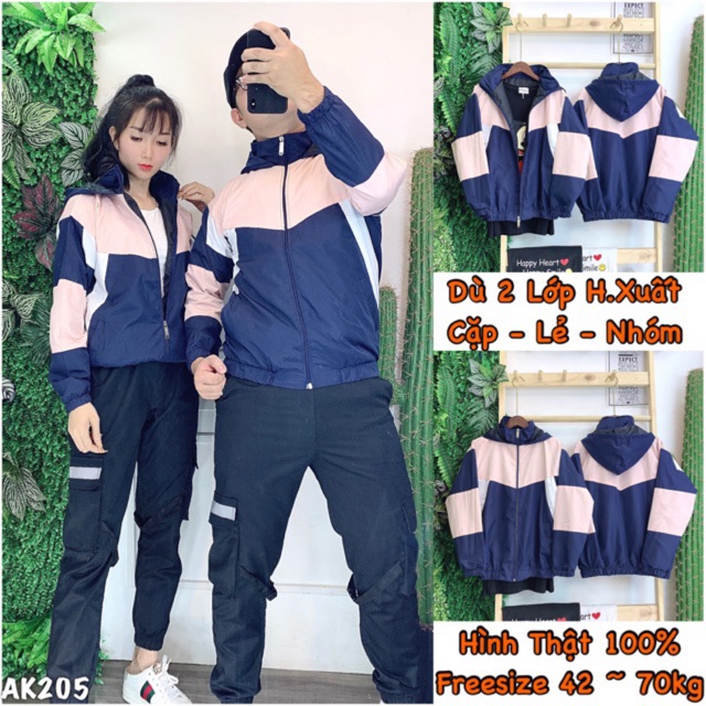 🔥𝐆𝐈𝐀́ 𝐒𝐈̉🔥205 Áo Khoác Dù Cặp Hồng Mã Mới Siêu Đẹp (Video,Hình Thật)