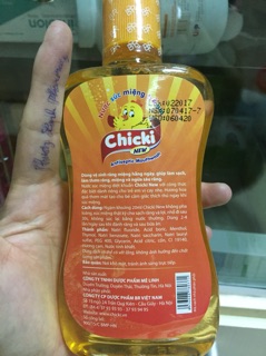 NƯỚC SÚC MIỆNG TRẺ EM CHICKI -250ML ( Dâu, Cam)