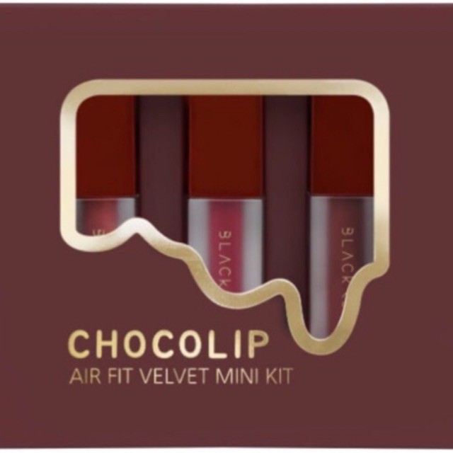 (SunShop) Sét son Black Rouge Air Fit Velvet Mini Kit Chocolip