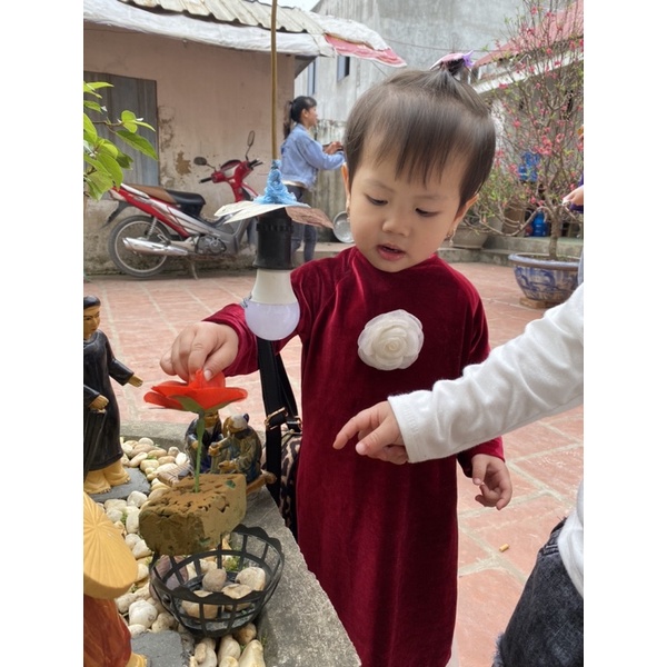 Set áo dài bé gái