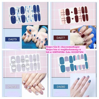 Sỉ DA61-DA80 dán móng tay Bộ 14 nhãn Nail Sticker