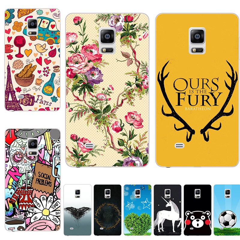 Ốp lưng Bằng Silicone Mềm In Họa Tiết Hoa Lá Cho Samsung Galaxy Note Edge N9150 N915 Sm-N915F