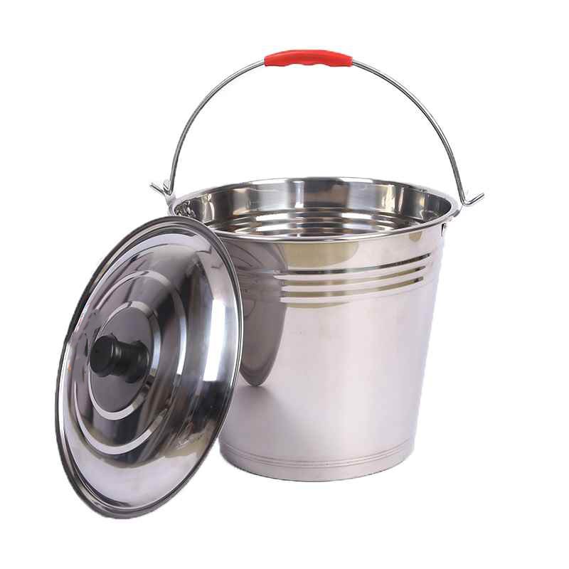 Xô Đựng Nước Bằng Thép Không Gỉ Dày Dặn Có Nắp Đậy Tiện Dụng | BigBuy360 - bigbuy360.vn