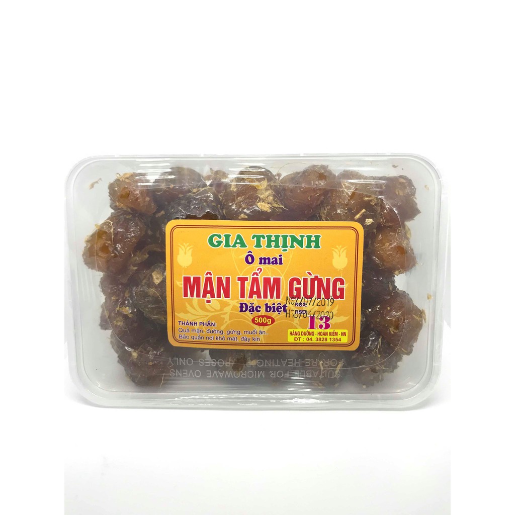 Ô mai mận dẻo tẩm gừng 500gr Gia Thịnh Hà Nội