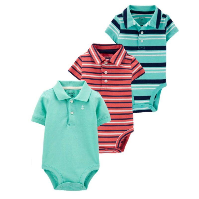 Bodysuit có cổ cho bé trai 3-24M
