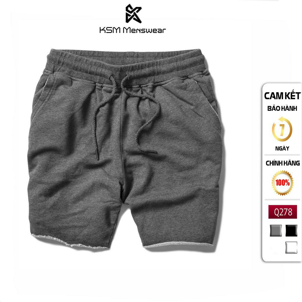 Quần Đùi Mặc Ngủ Short Thể Thao Nam KSM Menswear Chất Cotton có túi xỏ đẹp Q278